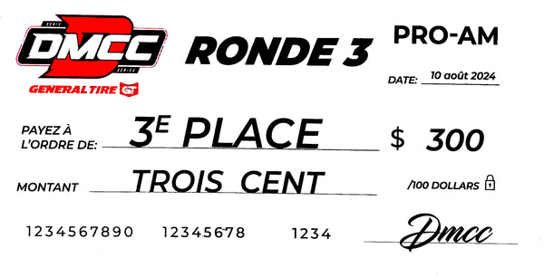 Photo du prix : DMCC PRO-AM - Round 3