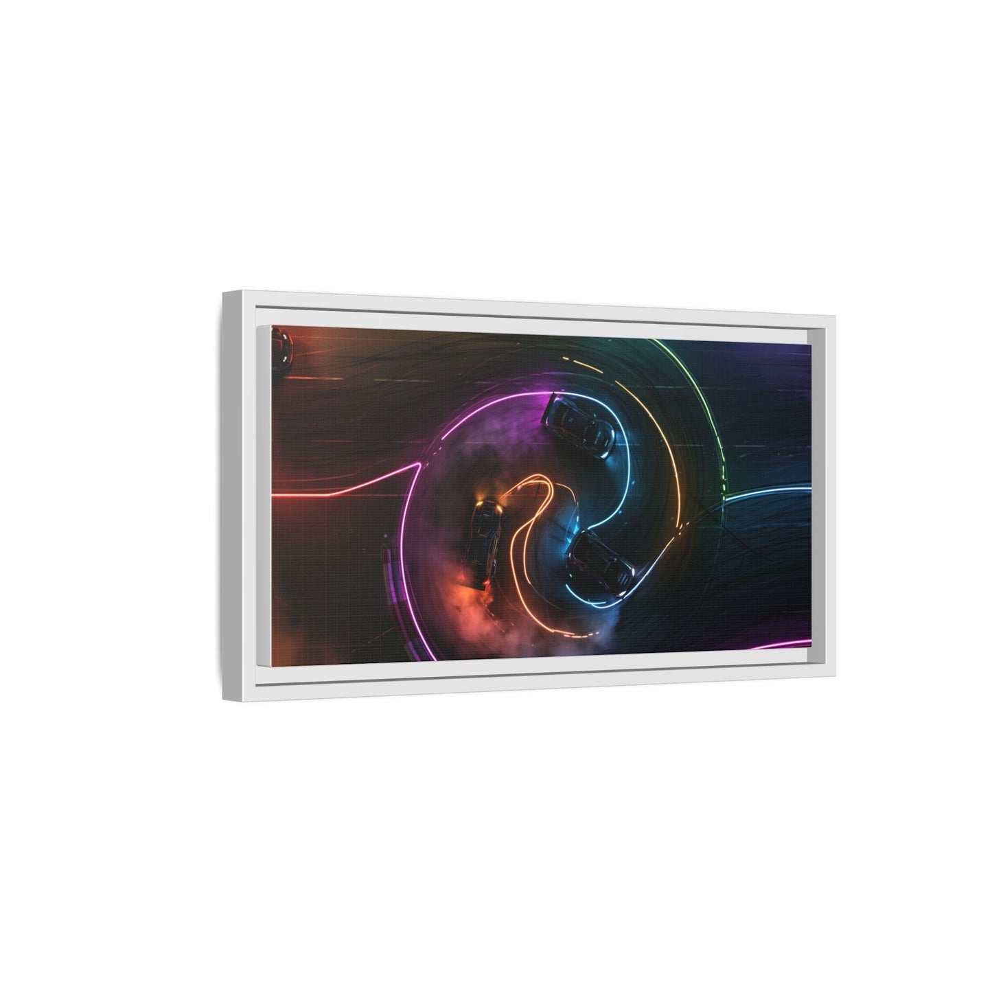 Toile Neon Drift Encadrée