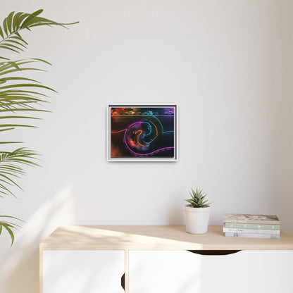 Toile Neon Drift Encadrée