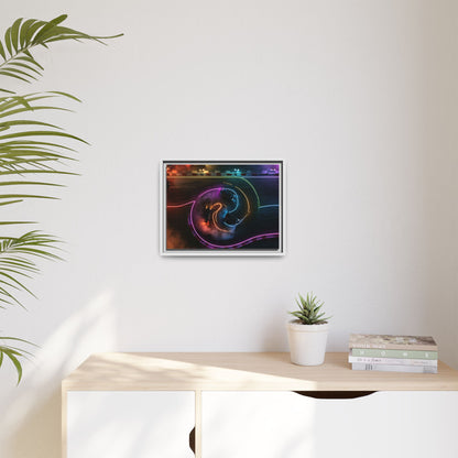 Toile Neon Drift Encadrée