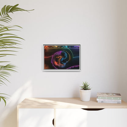 Toile Neon Drift Encadrée
