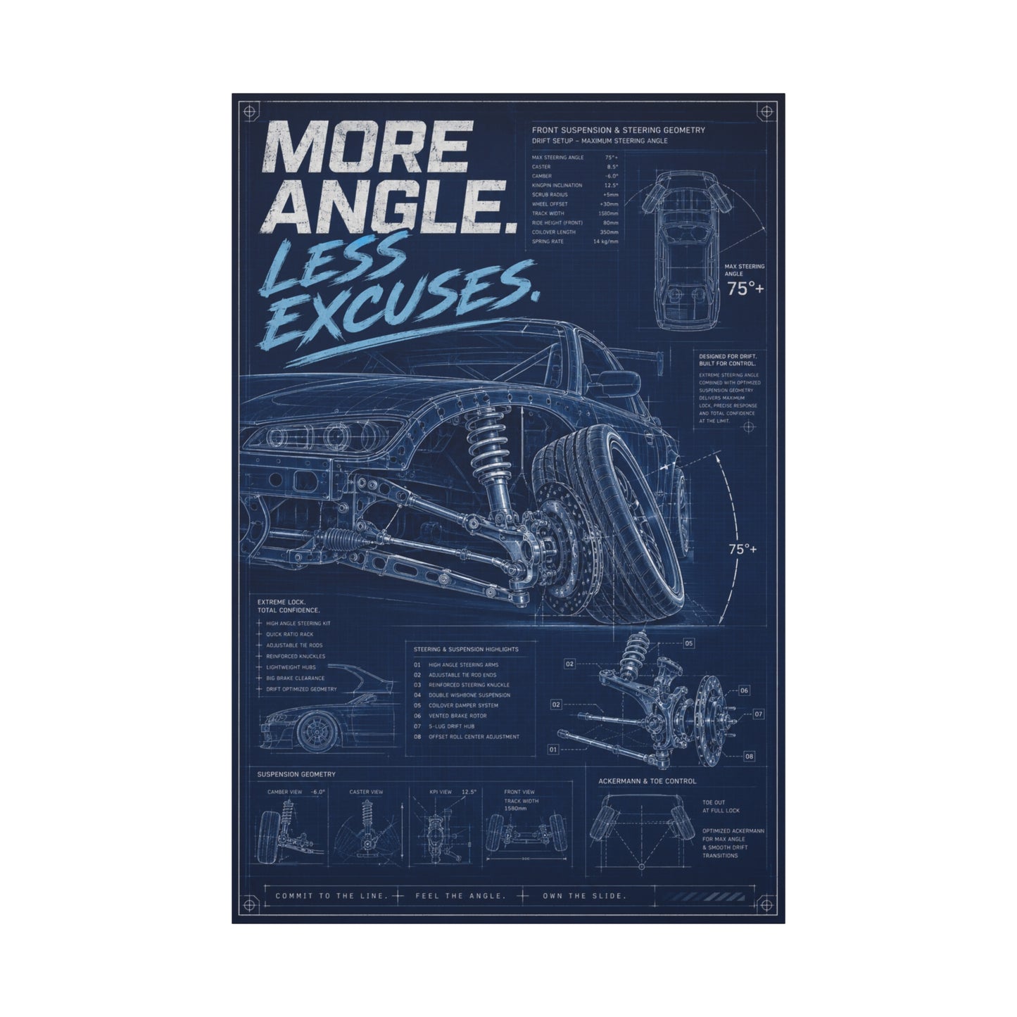 Toile Blueprint Suspension Auto