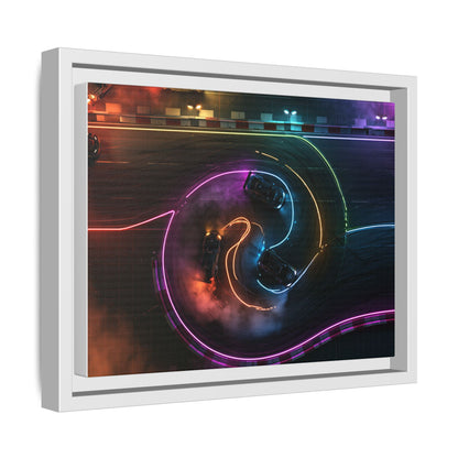 Toile Neon Drift Encadrée