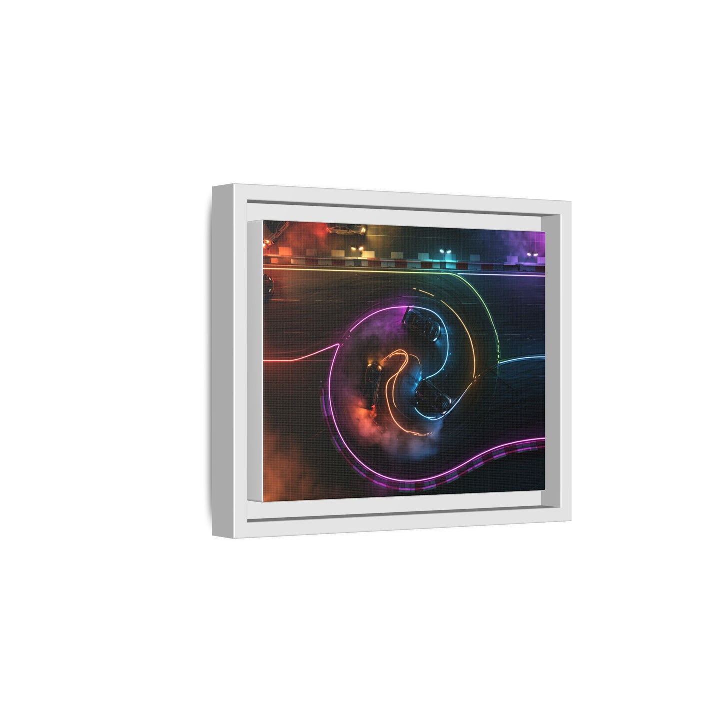 Toile Neon Drift Encadrée